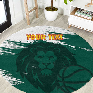 Afro Basketball Custom Cameroon Round Carpet Come On Indomitable Lions - African Pride