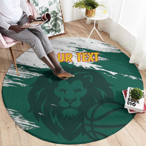 Afro Basketball Custom Cameroon Round Carpet Come On Indomitable Lions - African Pride