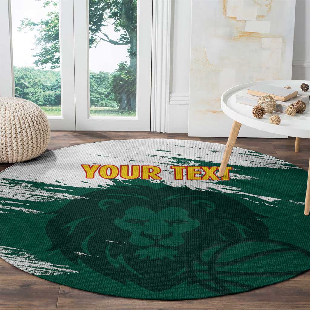 Afro Basketball Custom Cameroon Round Carpet Come On Indomitable Lions - African Pride