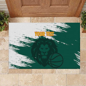 Afro Basketball Custom Cameroon Rubber Doormat Come On Indomitable Lions - African Pride