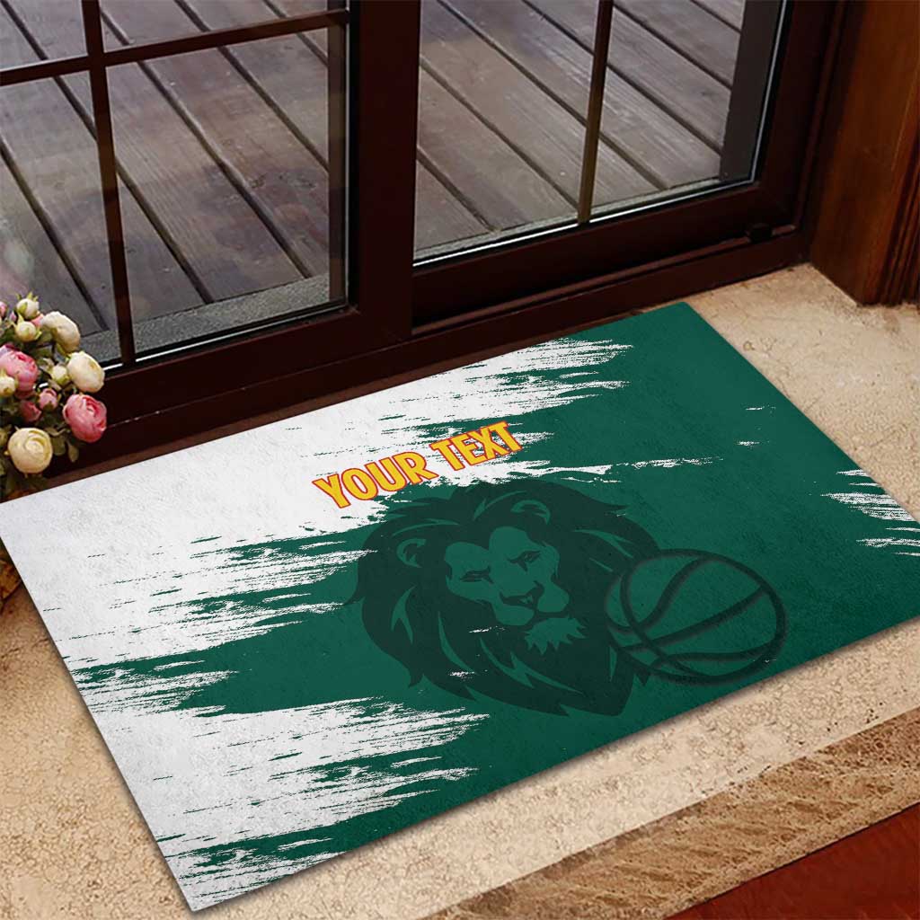 Afro Basketball Custom Cameroon Rubber Doormat Come On Indomitable Lions - African Pride