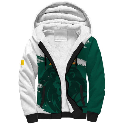 Afro Basketball Custom Cameroon Sherpa Hoodie Come On Indomitable Lions - African Pride