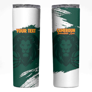 Afro Basketball Custom Cameroon Skinny Tumbler Come On Indomitable Lions - African Pride