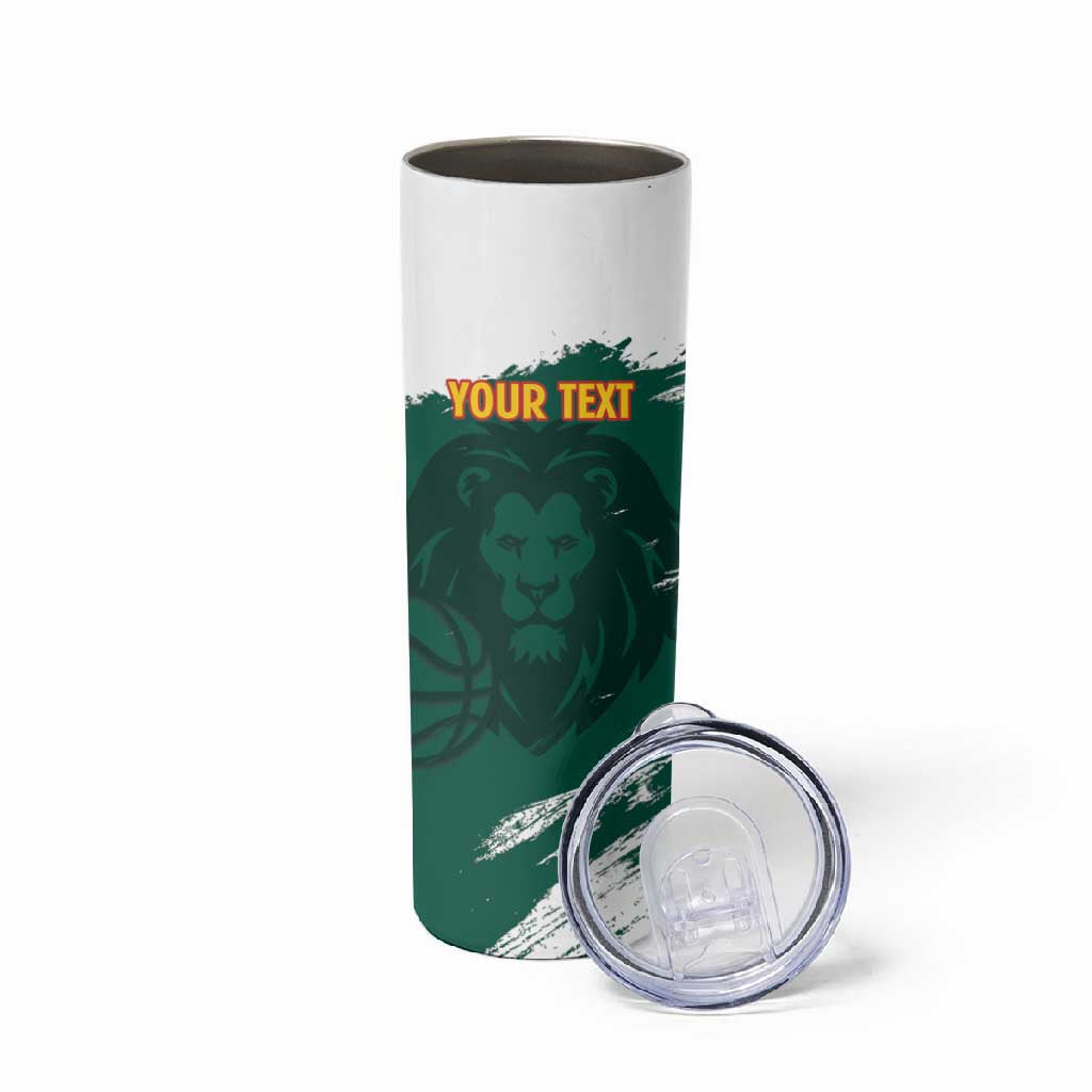 Afro Basketball Custom Cameroon Skinny Tumbler Come On Indomitable Lions - African Pride