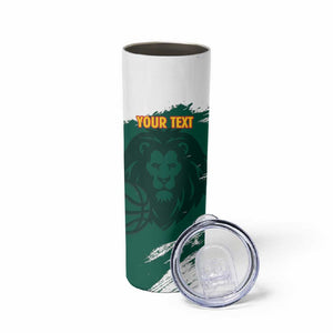Afro Basketball Custom Cameroon Skinny Tumbler Come On Indomitable Lions - African Pride
