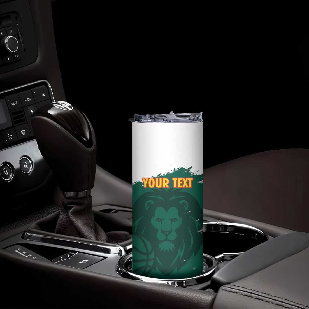 Afro Basketball Custom Cameroon Skinny Tumbler Come On Indomitable Lions - African Pride
