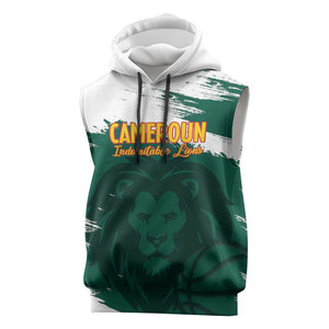 Afro Basketball Custom Cameroon Sleeveless Hoodie Come On Indomitable Lions - African Pride