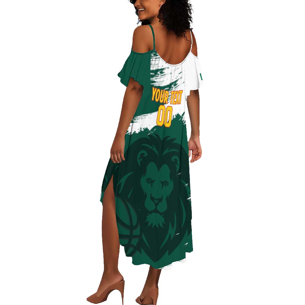 Afro Basketball Custom Cameroon Summer Maxi Dress Come On Indomitable Lions - African Pride