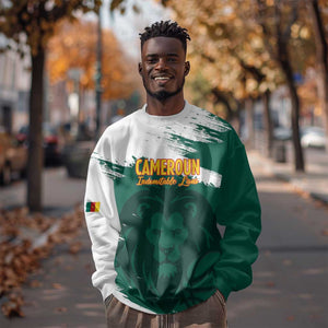 Afro Basketball Custom Cameroon Sweatshirt Come On Indomitable Lions - African Pride