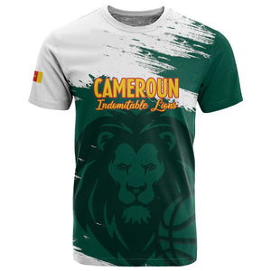 Afro Basketball Custom Cameroon T shirt Come On Indomitable Lions - African Pride
