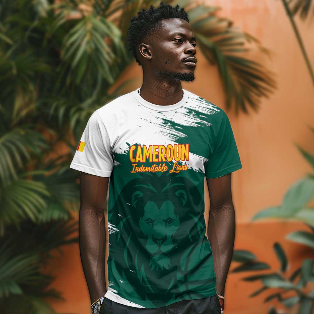 Afro Basketball Custom Cameroon T shirt Come On Indomitable Lions - African Pride