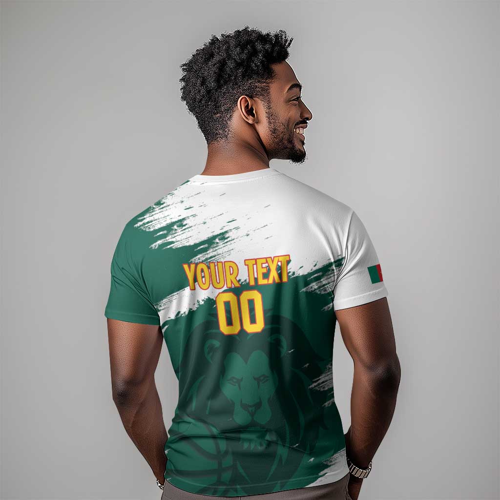 Afro Basketball Custom Cameroon T shirt Come On Indomitable Lions - African Pride