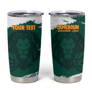 Afro Basketball Custom Cameroon Tumbler Cup Come On Indomitable Lions - African Pride
