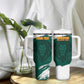 Afro Basketball Custom Cameroon Tumbler With Handle Come On Indomitable Lions - African Pride