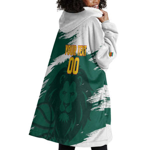 Afro Basketball Custom Cameroon Wearable Blanket Hoodie Come On Indomitable Lions - African Pride