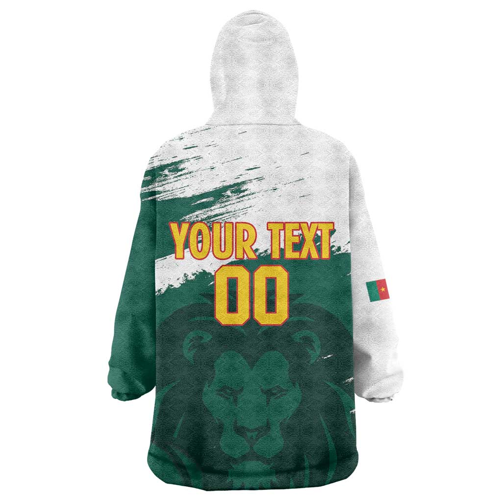 Afro Basketball Custom Cameroon Wearable Blanket Hoodie Come On Indomitable Lions - African Pride