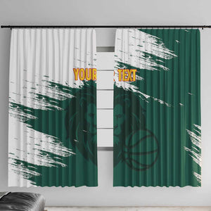 Afro Basketball Custom Cameroon Window Curtain Come On Indomitable Lions - African Pride