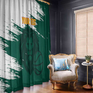 Afro Basketball Custom Cameroon Window Curtain Come On Indomitable Lions - African Pride