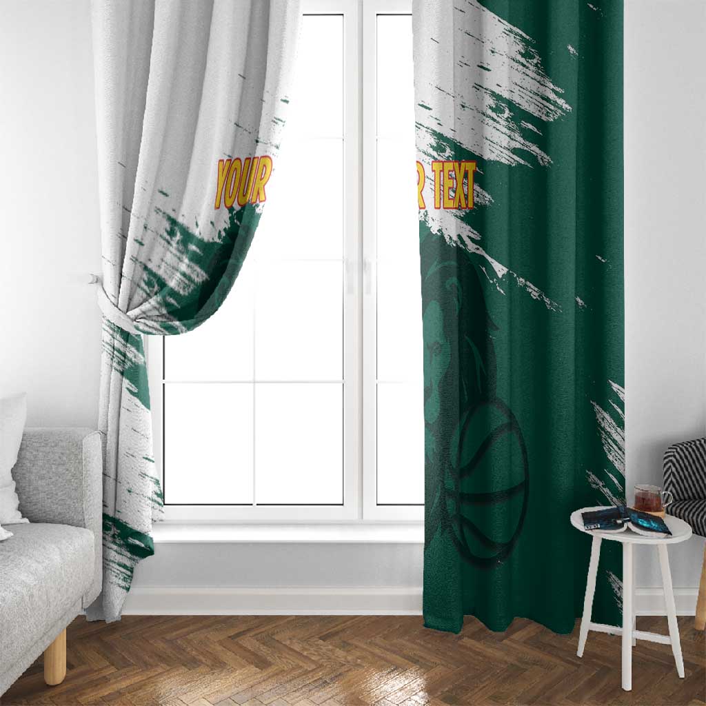 Afro Basketball Custom Cameroon Window Curtain Come On Indomitable Lions - African Pride