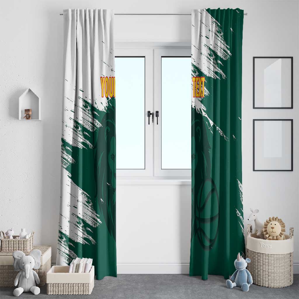 Afro Basketball Custom Cameroon Window Curtain Come On Indomitable Lions - African Pride