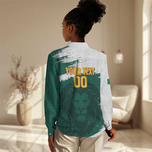 Afro Basketball Custom Cameroon Women Casual Shirt Come On Indomitable Lions - African Pride