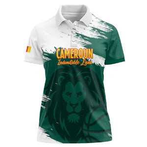 Afro Basketball Custom Cameroon Women Polo Shirt Come On Indomitable Lions - African Pride
