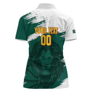 Afro Basketball Custom Cameroon Women Polo Shirt Come On Indomitable Lions - African Pride