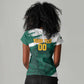 Afro Basketball Custom Cameroon Women V-Neck T-Shirt Come On Indomitable Lions - African Pride