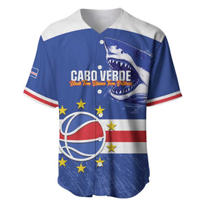 Afro Basketball Custom Cape Verde Baseball Jersey Come On Blue Sharks - African Pride