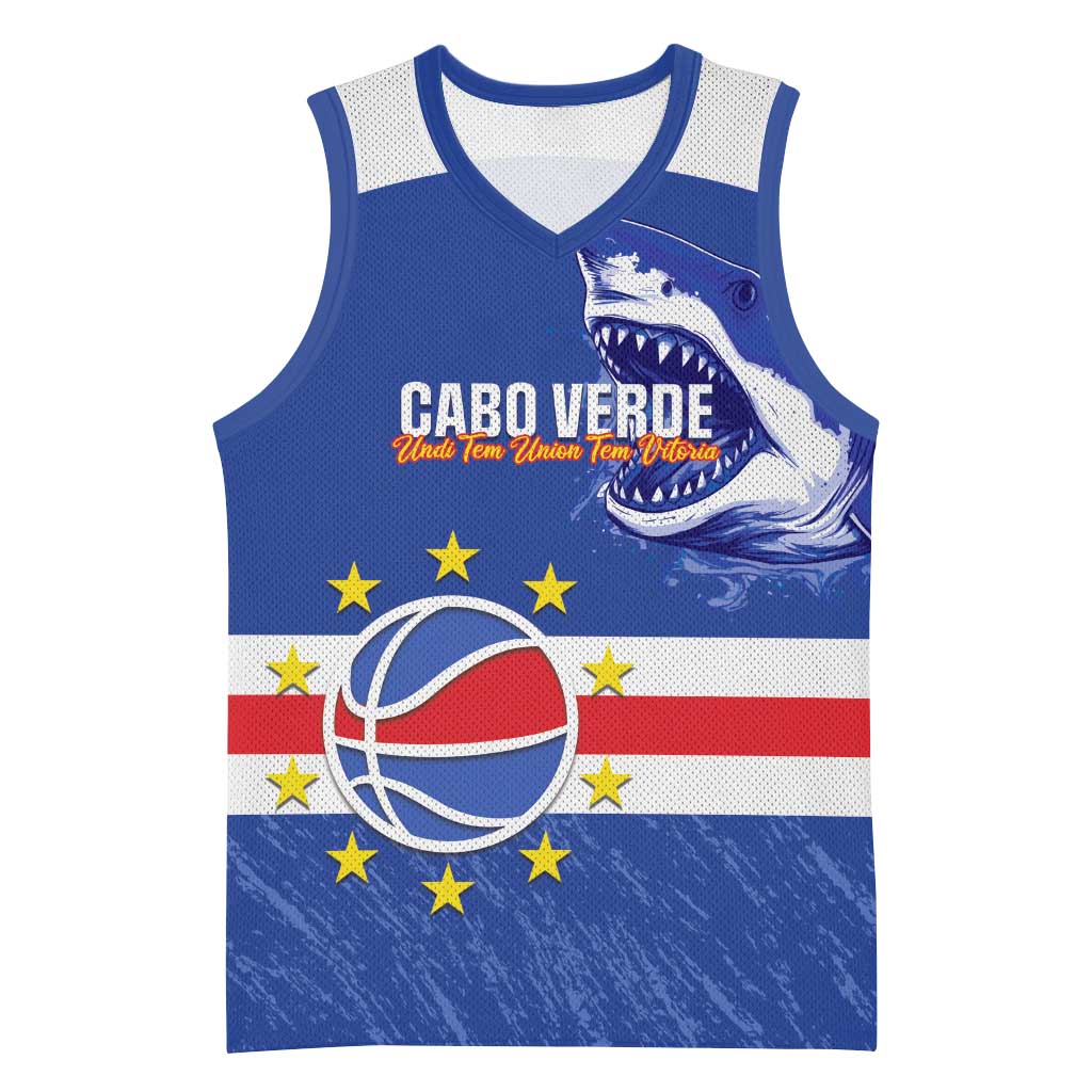 Afro Basketball Custom Cape Verde Basketball Jersey Come On Blue Sharks - African Pride
