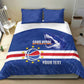 Afro Basketball Custom Cape Verde Bedding Set Come On Blue Sharks - African Pride