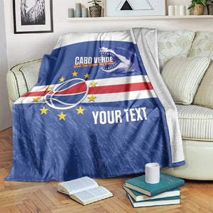 Afro Basketball Custom Cape Verde Blanket Come On Blue Sharks - African Pride
