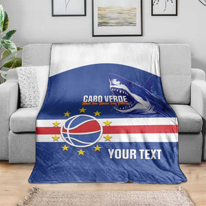 Afro Basketball Custom Cape Verde Blanket Come On Blue Sharks - African Pride