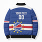 Cape Verde Basketball Custom Bomber Puffer Jacket Come On Blue Sharks