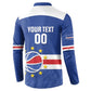 Cape Verde Basketball Custom Button Sweatshirt Come On Blue Sharks