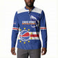 Cape Verde Basketball Custom Button Sweatshirt Come On Blue Sharks