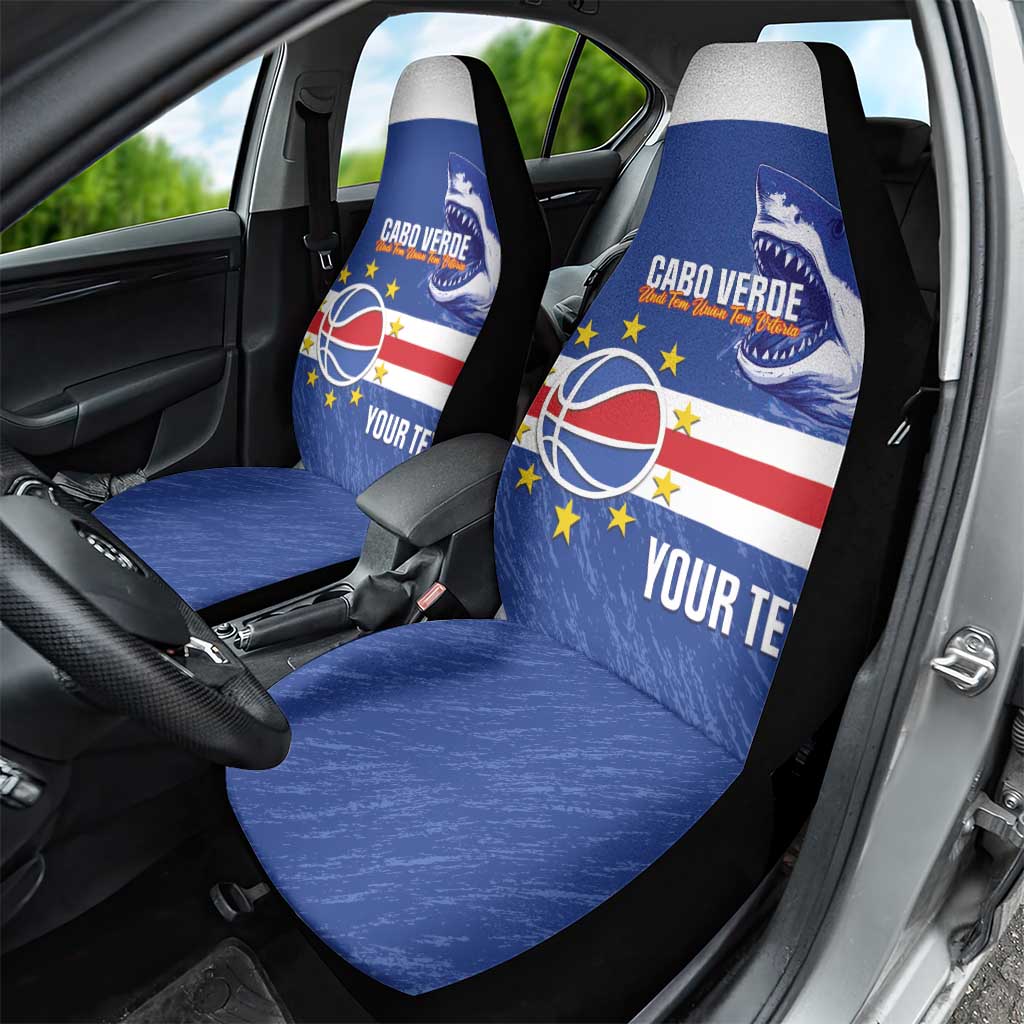 Afro Basketball Custom Cape Verde Car Seat Cover Come On Blue Sharks - African Pride