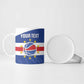 Cape Verde Basketball Custom Ceramic Mug Come On Blue Sharks