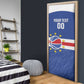 Cape Verde Basketball Custom Door Cover Come On Blue Sharks