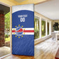 Cape Verde Basketball Custom Door Cover Come On Blue Sharks