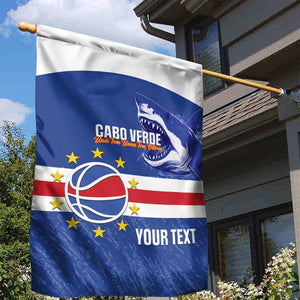 Afro Basketball Custom Cape Verde Garden Flag Come On Blue Sharks - African Pride