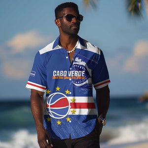 Afro Basketball Custom Cape Verde Hawaiian Shirt Come On Blue Sharks - African Pride