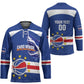 Cape Verde Basketball Custom Hockey Jersey Come On Blue Sharks