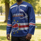 Cape Verde Basketball Custom Hockey Jersey Come On Blue Sharks