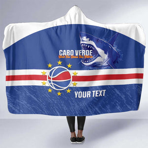 Afro Basketball Custom Cape Verde Hooded Blanket Come On Blue Sharks - African Pride