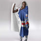 Afro Basketball Custom Cape Verde Hooded Blanket Come On Blue Sharks - African Pride