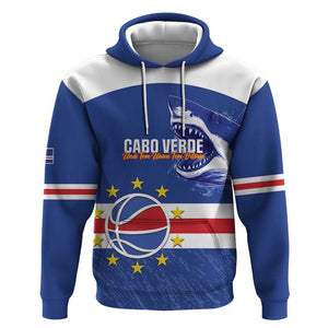 Afro Basketball Custom Cape Verde Hoodie Come On Blue Sharks - African Pride