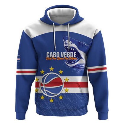 Afro Basketball Custom Cape Verde Hoodie Come On Blue Sharks - African Pride