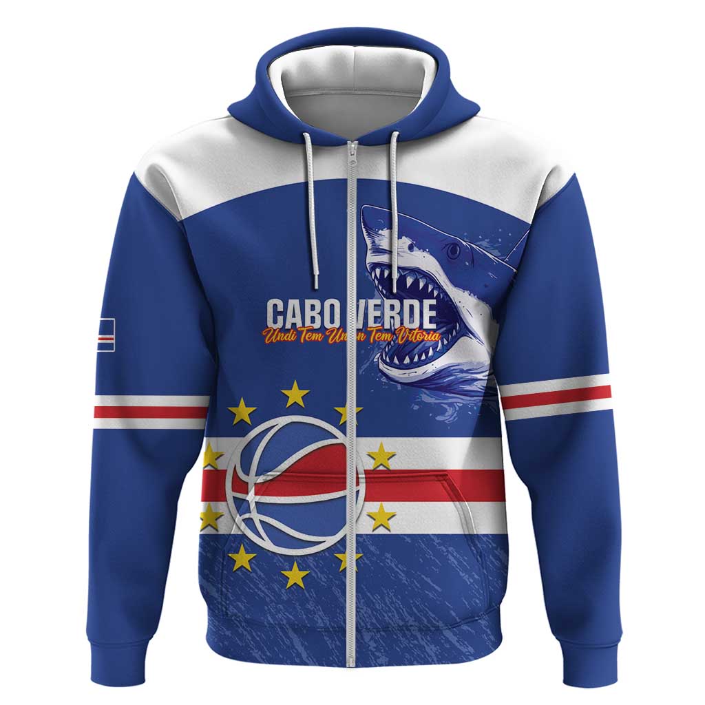Afro Basketball Custom Cape Verde Hoodie Come On Blue Sharks - African Pride
