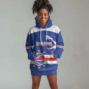Afro Basketball Custom Cape Verde Hoodie Dress Come On Blue Sharks - African Pride